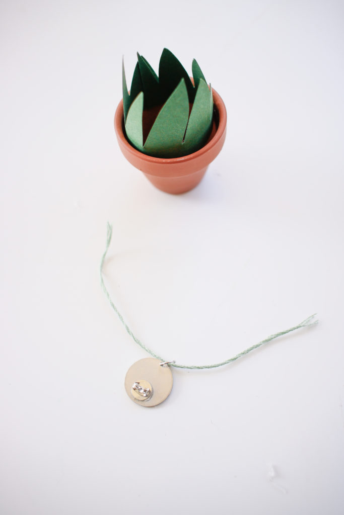 diy potted plant earring
