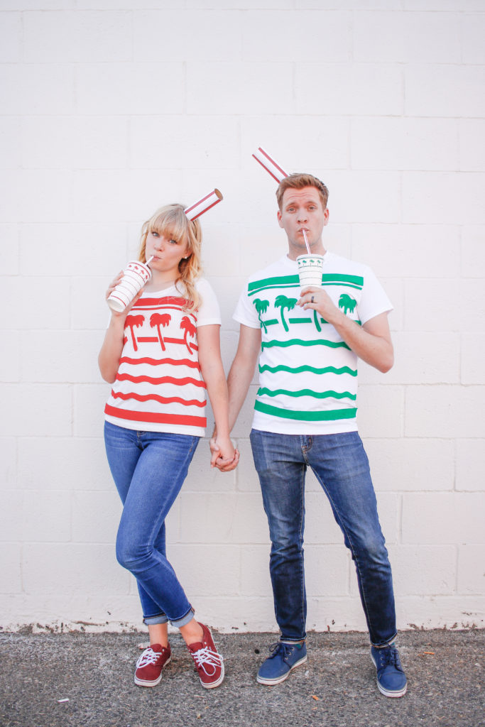 DIY In-n-Out Cup Couple Costume