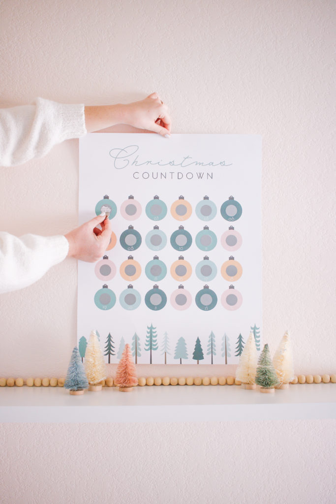 free printable diy scratch-off christmas advent calendar