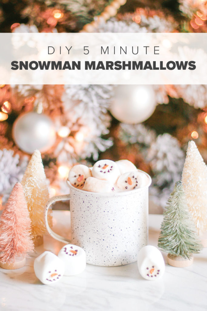 DIY-5-minute-snowman-marshmallows-hot-cocoa-chocloate-bar