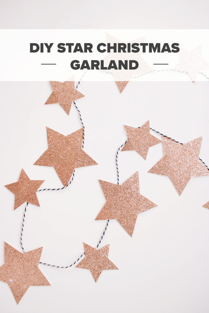 diy gold star Christmas garland