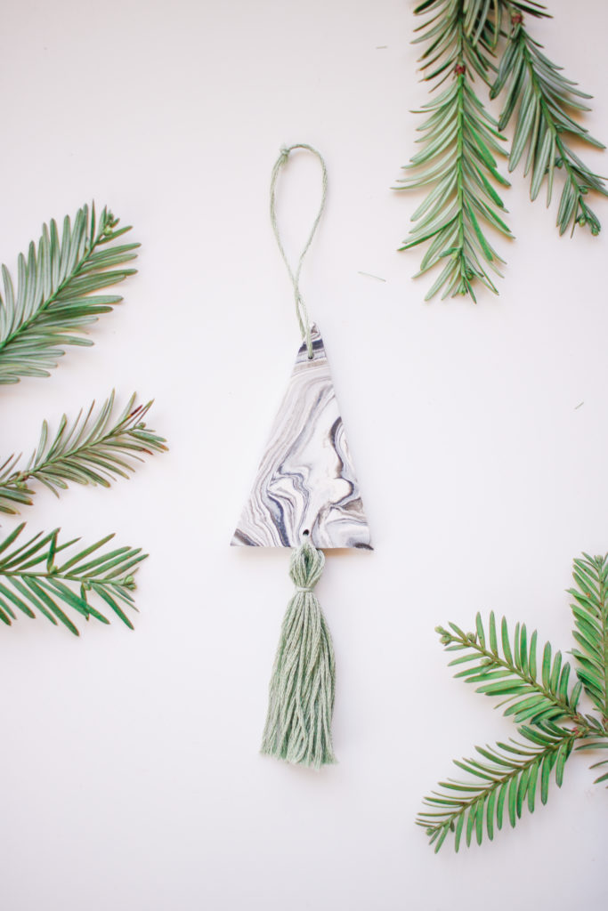 2 Easy DIY Christmas Ornaments  easy-polymer-modern-tree-ornament-1 minimal