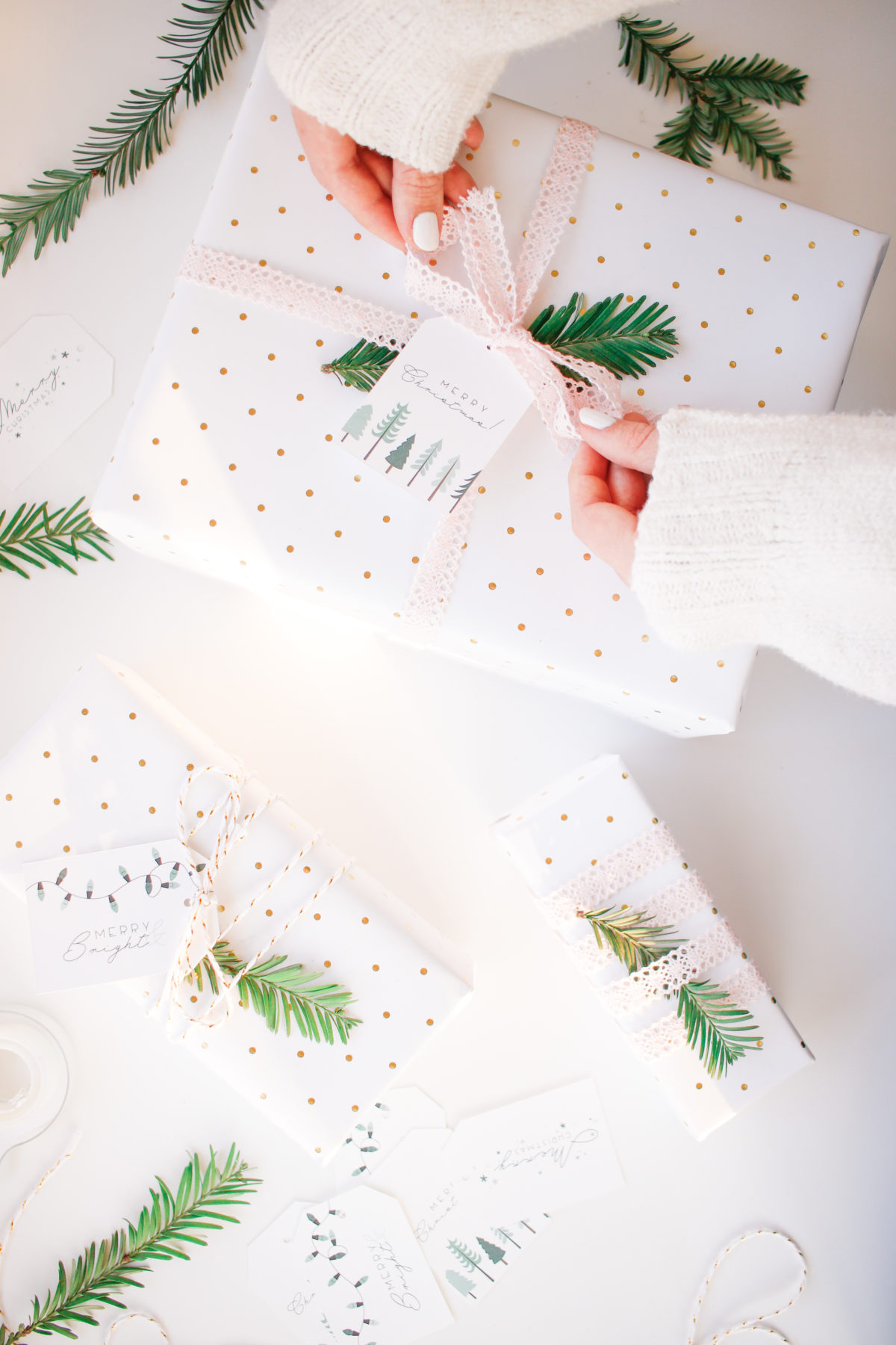 Free Printable Christmas Tags + Gift Wrapping Tips