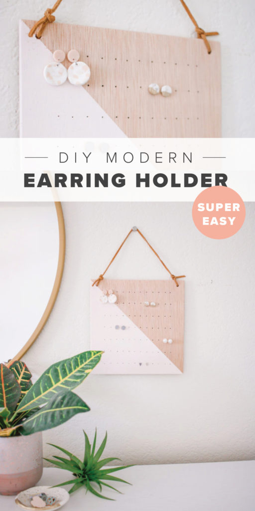 diy easy earring holder