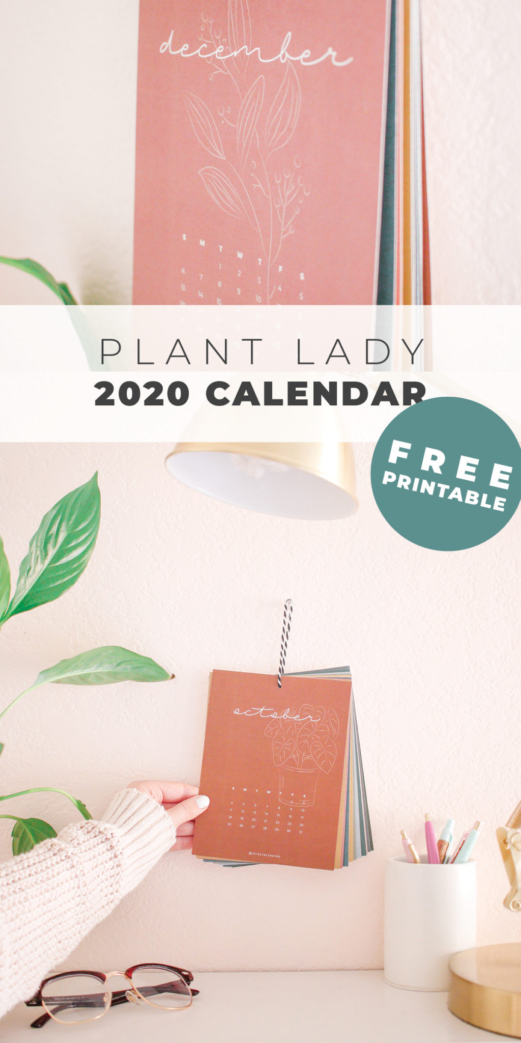 Free Printable 2020 Desk Calendar - mikyla