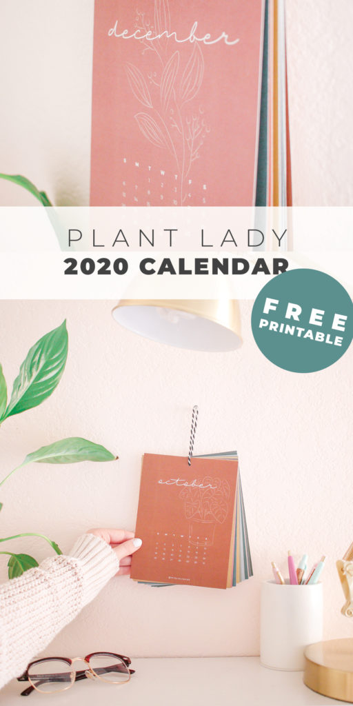 Free Printable 2020 Desk or Wall Calendar Design