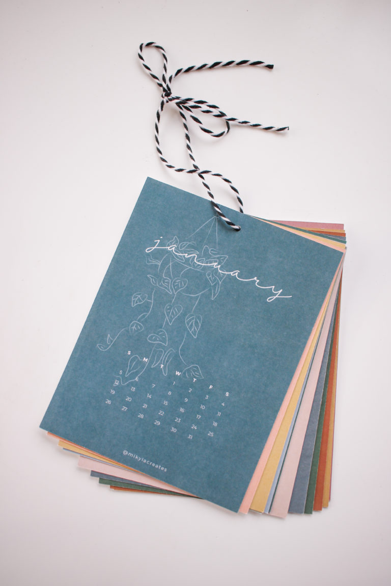 Free Printable 2020 Desk Calendar - mikyla