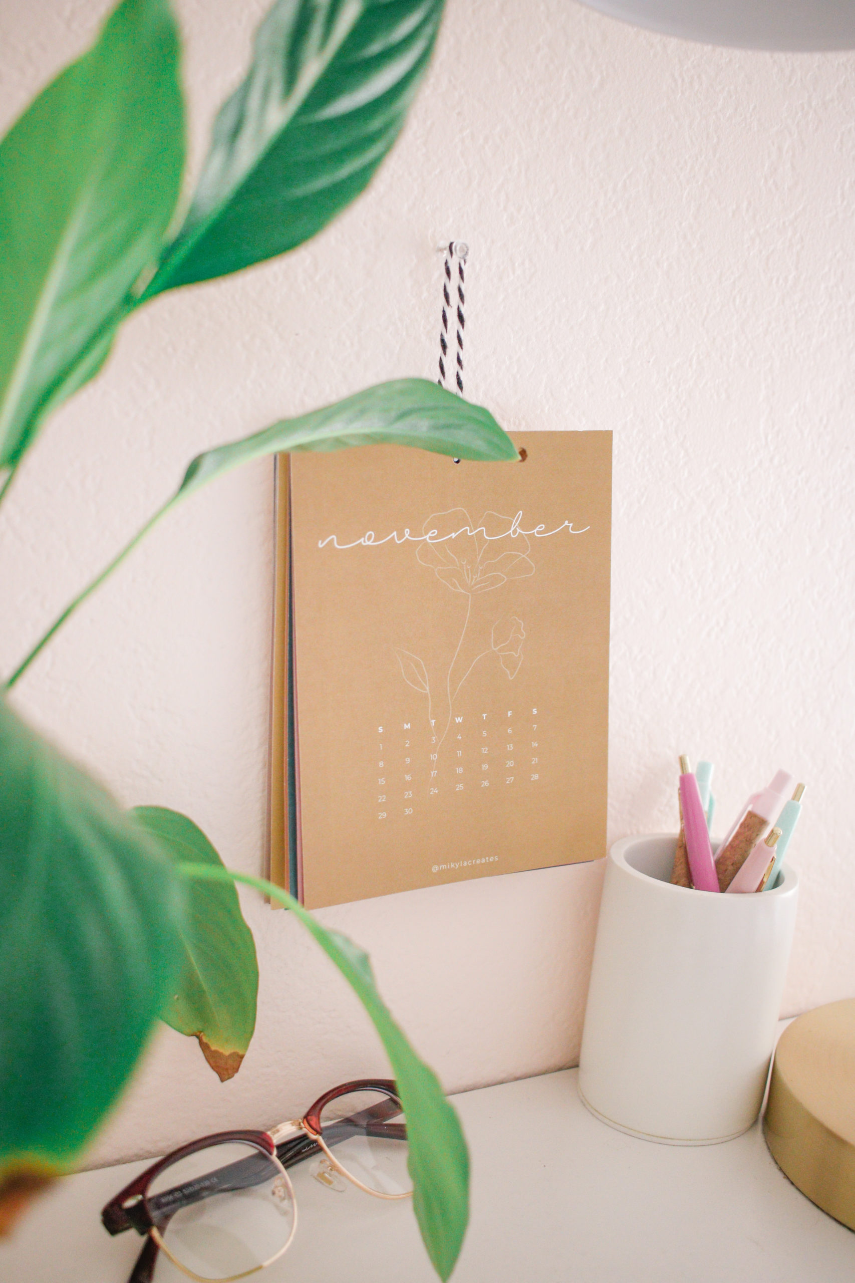 Free Printable 2020 Desk Calendar - mikyla