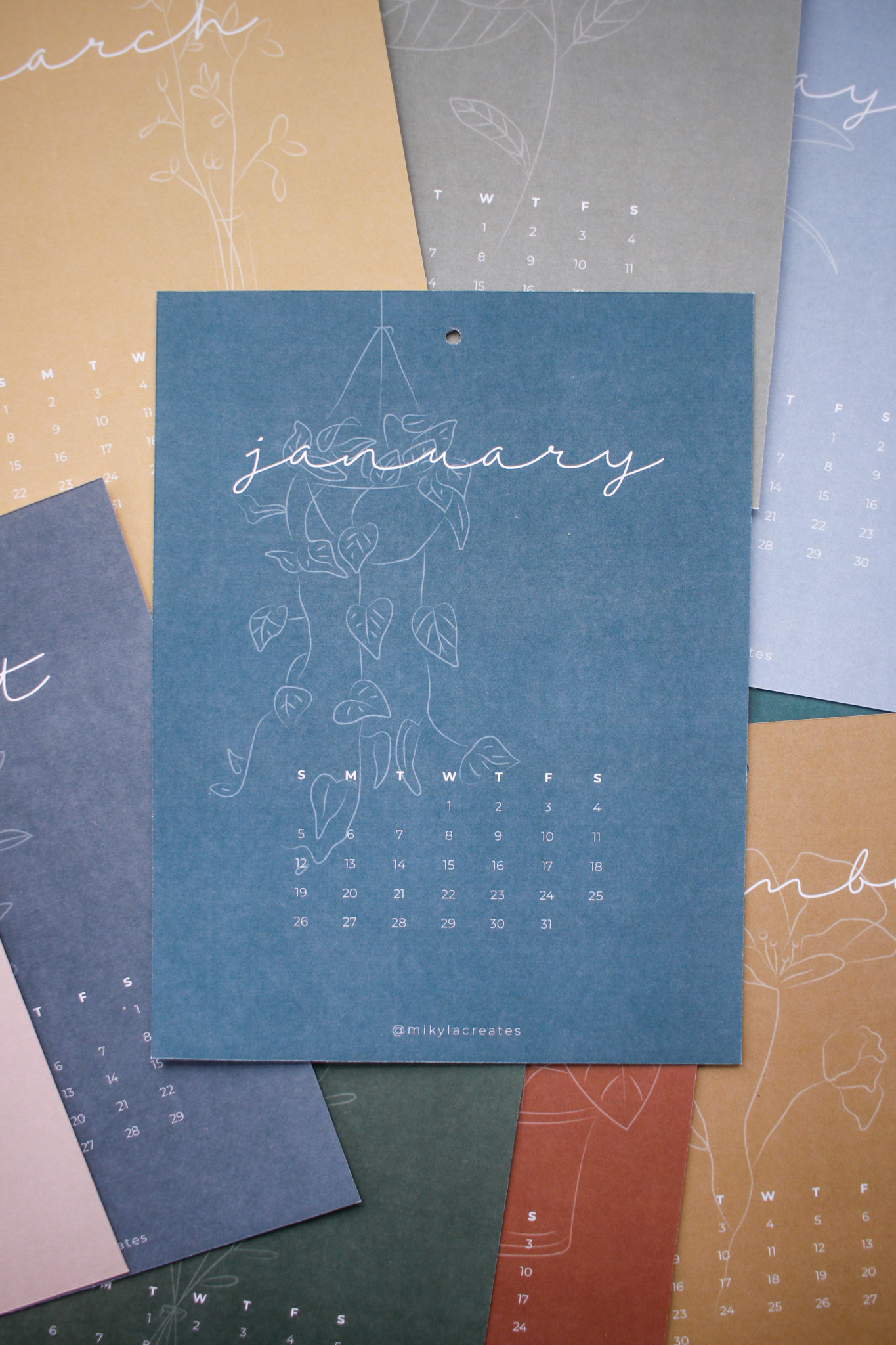 Free Printable 2020 Desk Calendar - mikyla