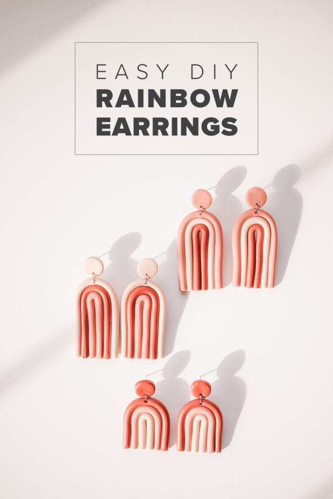 DIY Trendy and Easy Polymer Clay Rainbow Earrings Tutorial