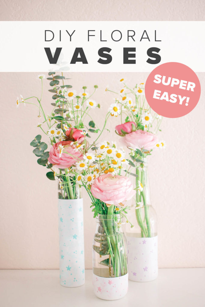 Easy DIY Floral Pattern Vases for Your Table Centerpiece Decor