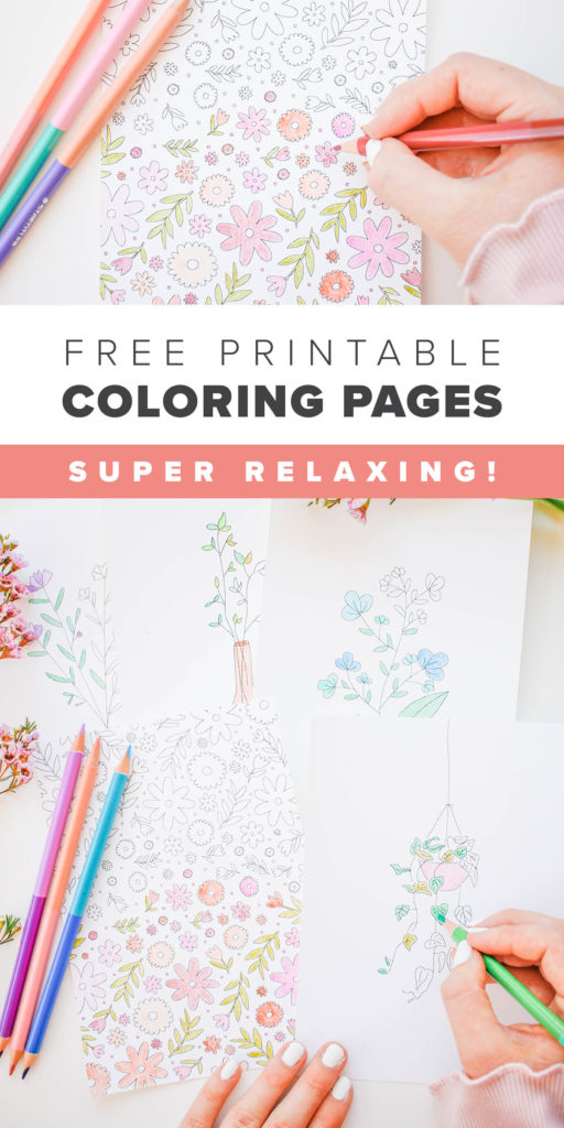 Free Printable Coloring Pages - Get floral design adult coloring pages!