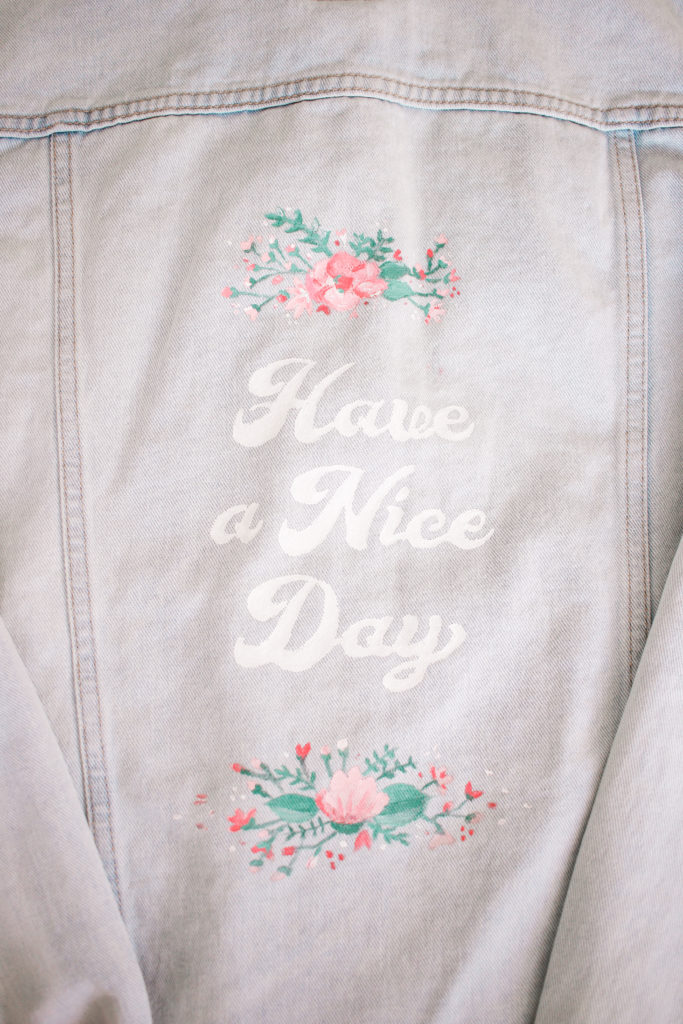 Easy DIY Painted Floral Jean Jacket Tutorial + An Easy Trick!