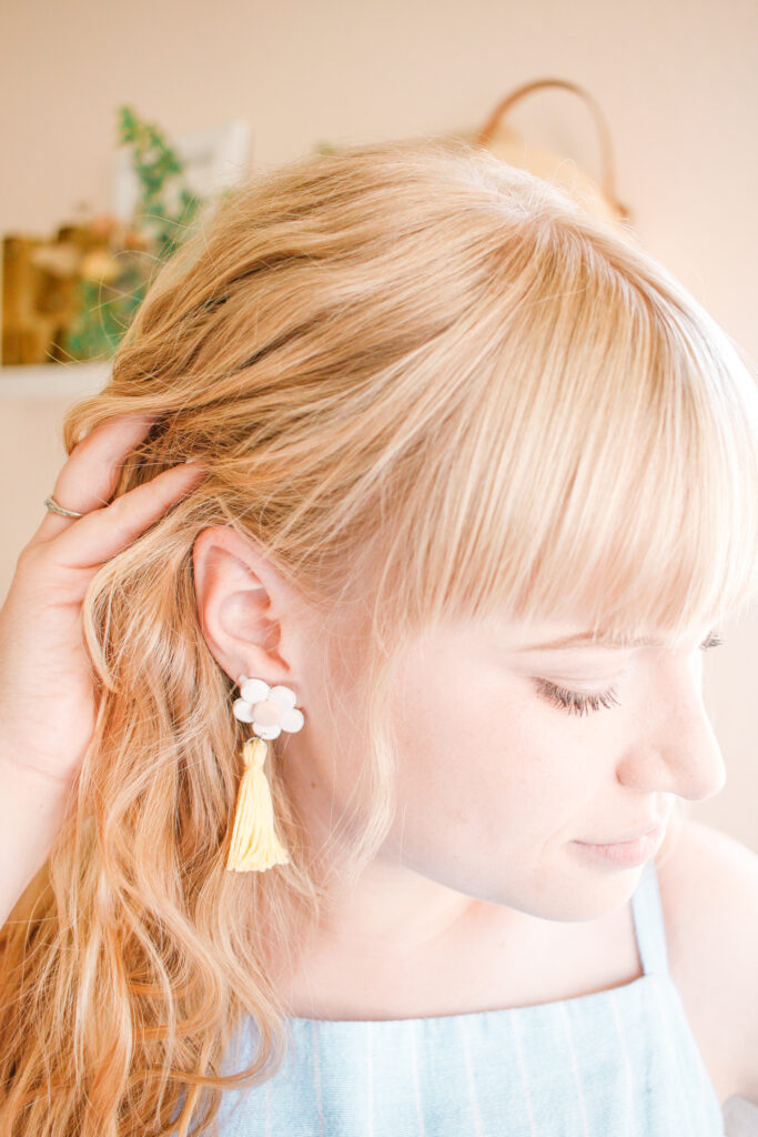 DIY Clay Flower Tassel Earrings, the Easiest DIY Jewelry for Summer!