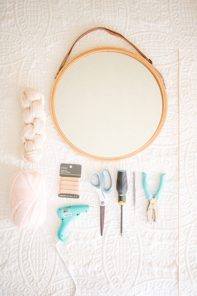 DIY Mirror Yarn Wall Hanging - Quick, Easy, and Cheap!