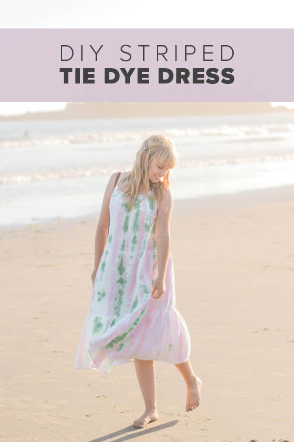 DIY Striped Tie Dye Summer Dress