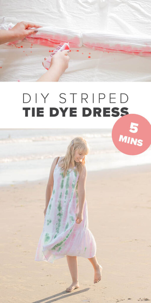 DIY Striped Tie Dye Summer Dress