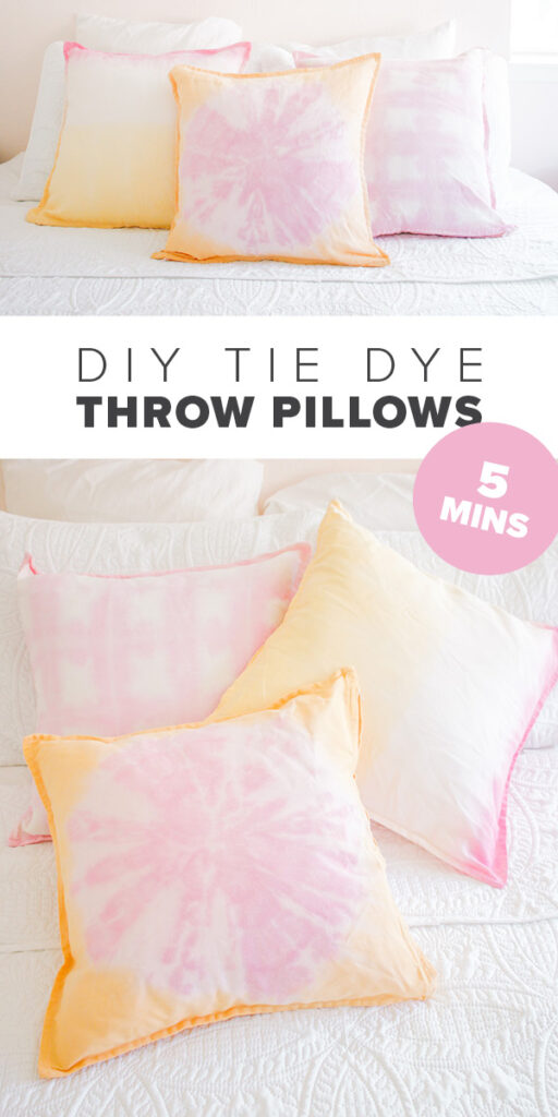 3 DIY Tie Dye Throw Pillows - Shibori, Tie Dye & Ombre