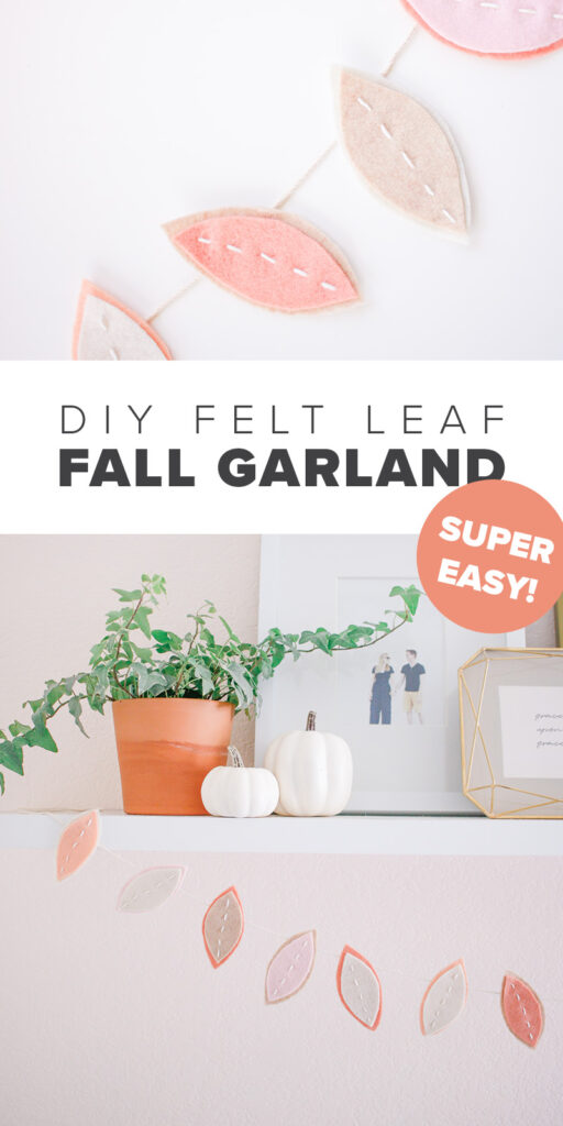 DIY Felt Fall Leaf Garland Home Decor for Autumn