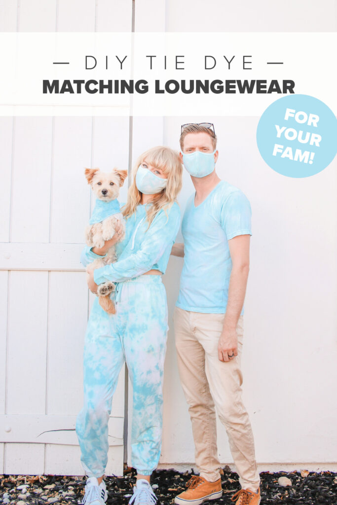 DIY matching family tie dye loungewear for fall