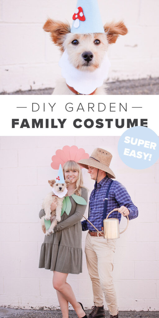Easy DIY Gardener Family Costume, Gnome, Flower & Gardener