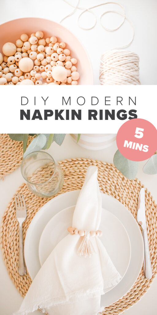 DIY Wooden Bead Tassel Napkin Holders for your Dinner