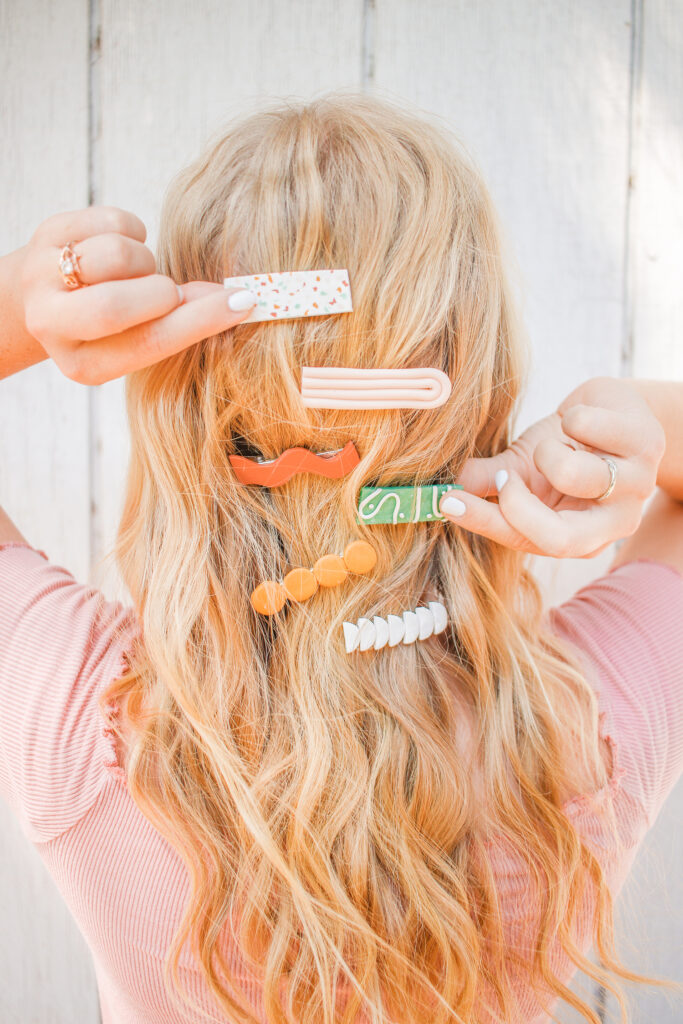 DIY Clay Hair Clips- Learn how to make clay barrettes with this tutorial!