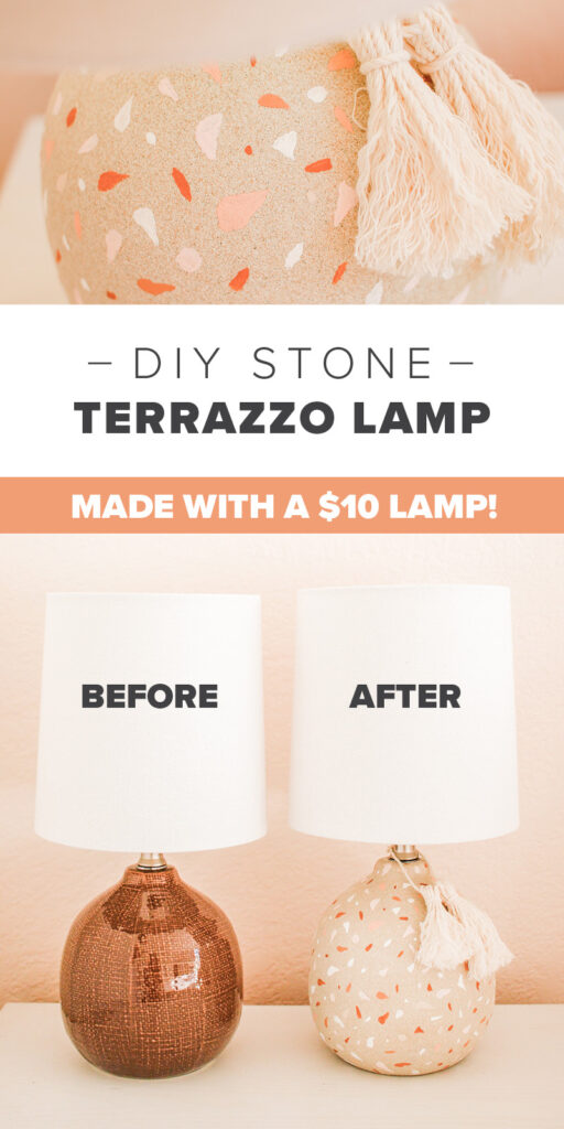 diy-terrazzo-stone-lamp-makeover