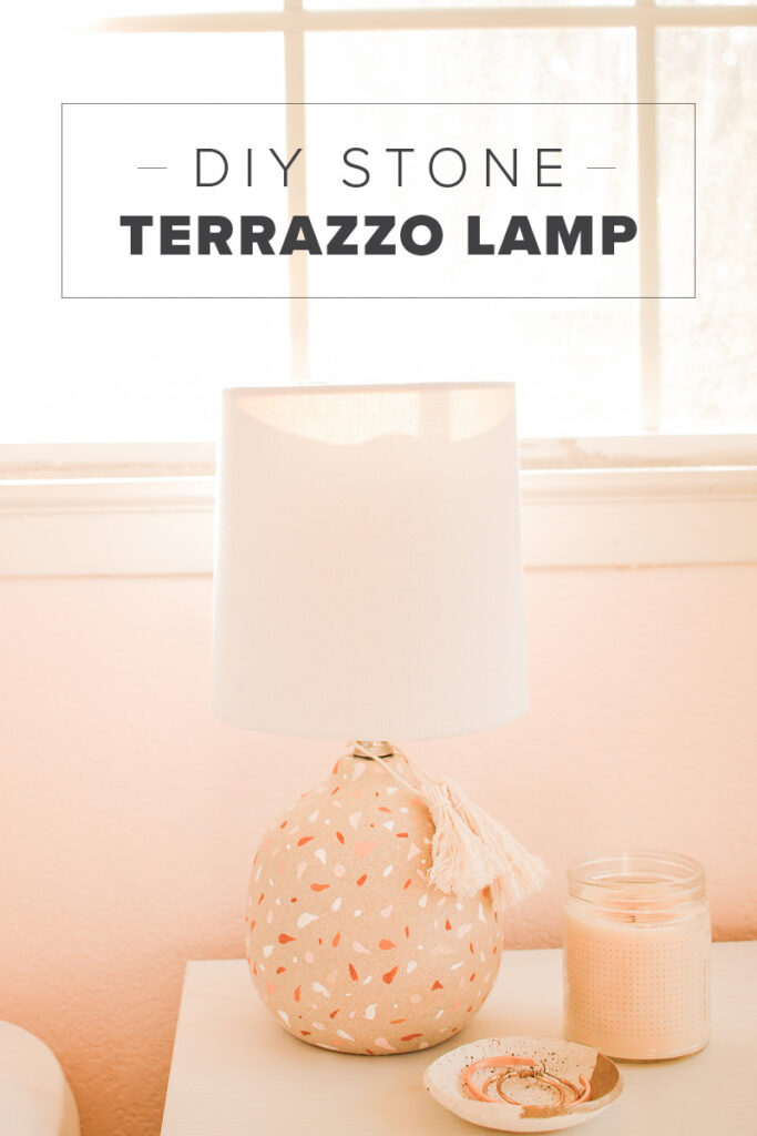 diy-terrazzo-stone-lamp-makeover