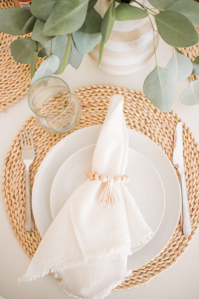 DIY Wooden Bead Tassel Napkin Rings - mikyla