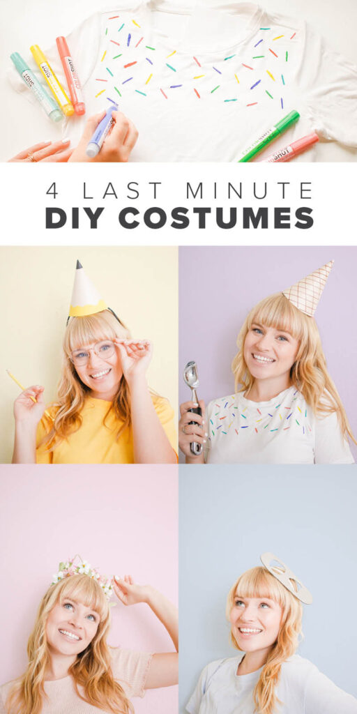 4 Simple Last Minute DIY Halloween Costumes That Take 5 Mins to Make!