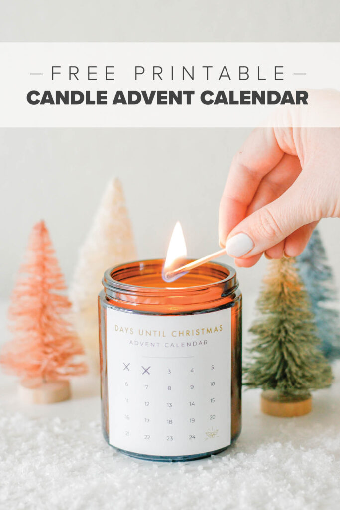 Free Printable Candle Advent Calendar for Christmas