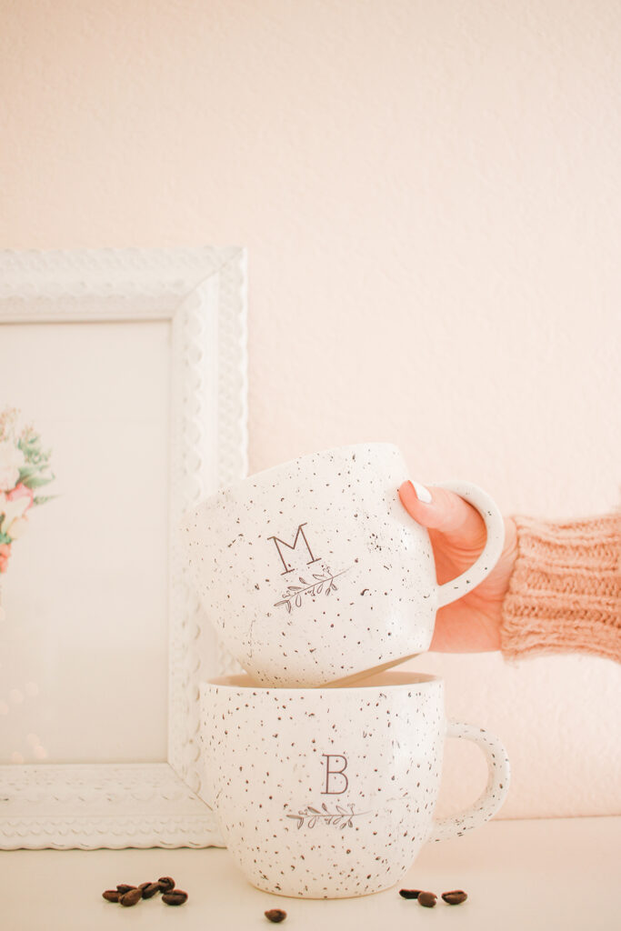 DIY Decoupage Monogrammed Mugs That Make the Perfect Gift