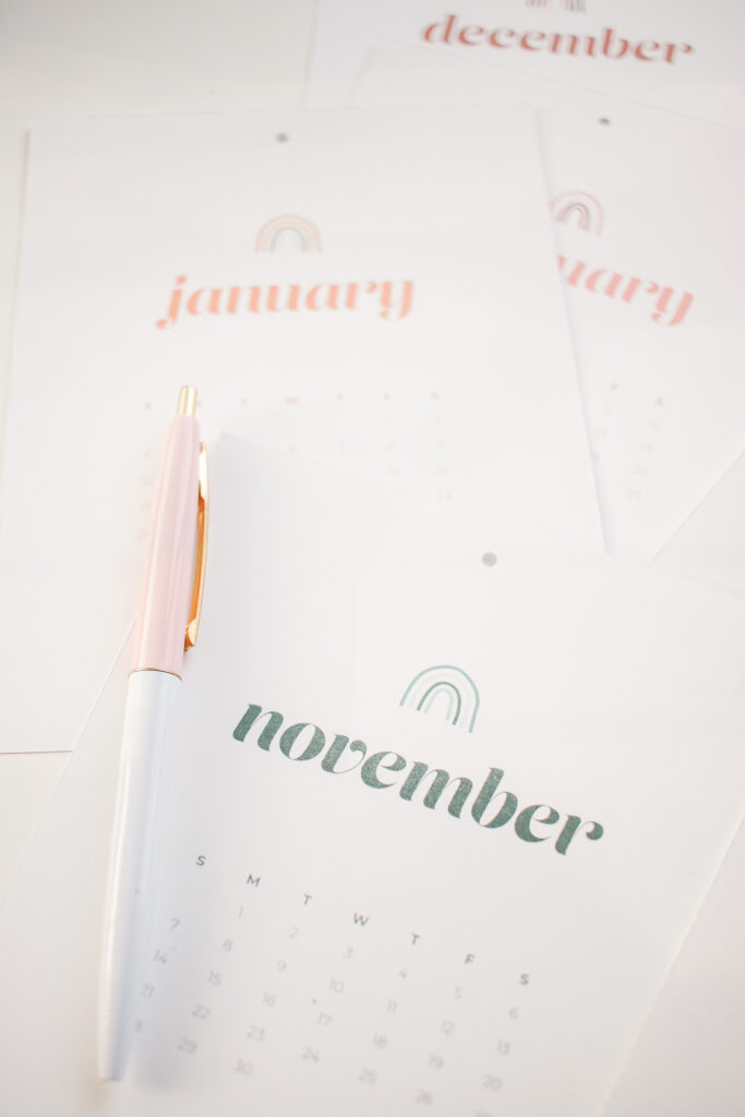 Free Printable 2021 Desk Calendar or Wall Calendar Design