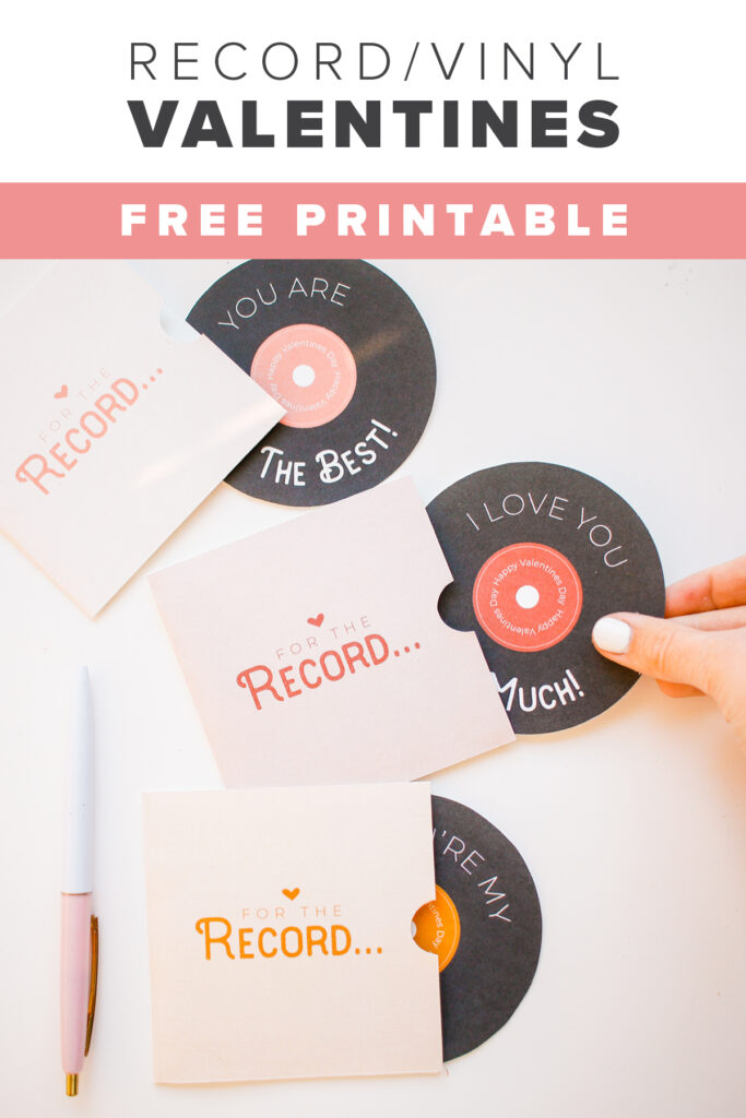 Free Printable Record/Vinyl Valentines