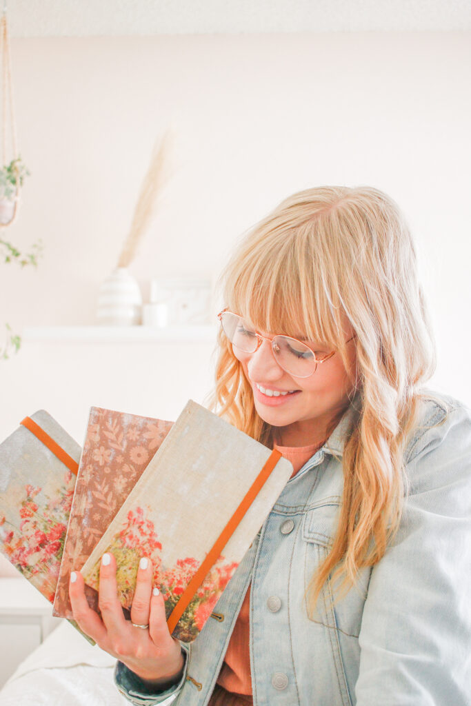 DIY Floral Notebooks (Photo to Fabric) Make your Own Journal!