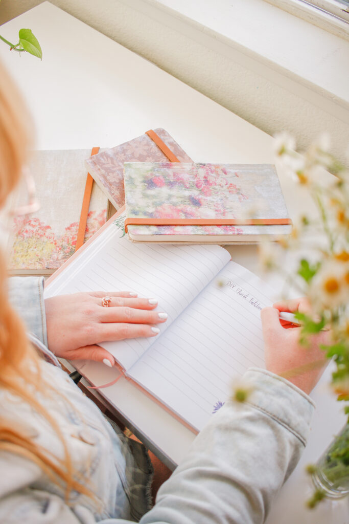 DIY Floral Notebooks (Photo to Fabric) Make your Own Journal!