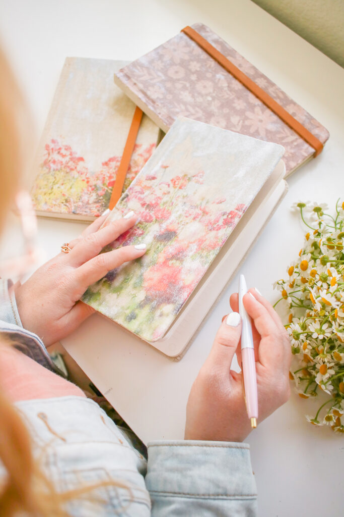 DIY Floral Notebooks (Photo to Fabric) Make your Own Journal!