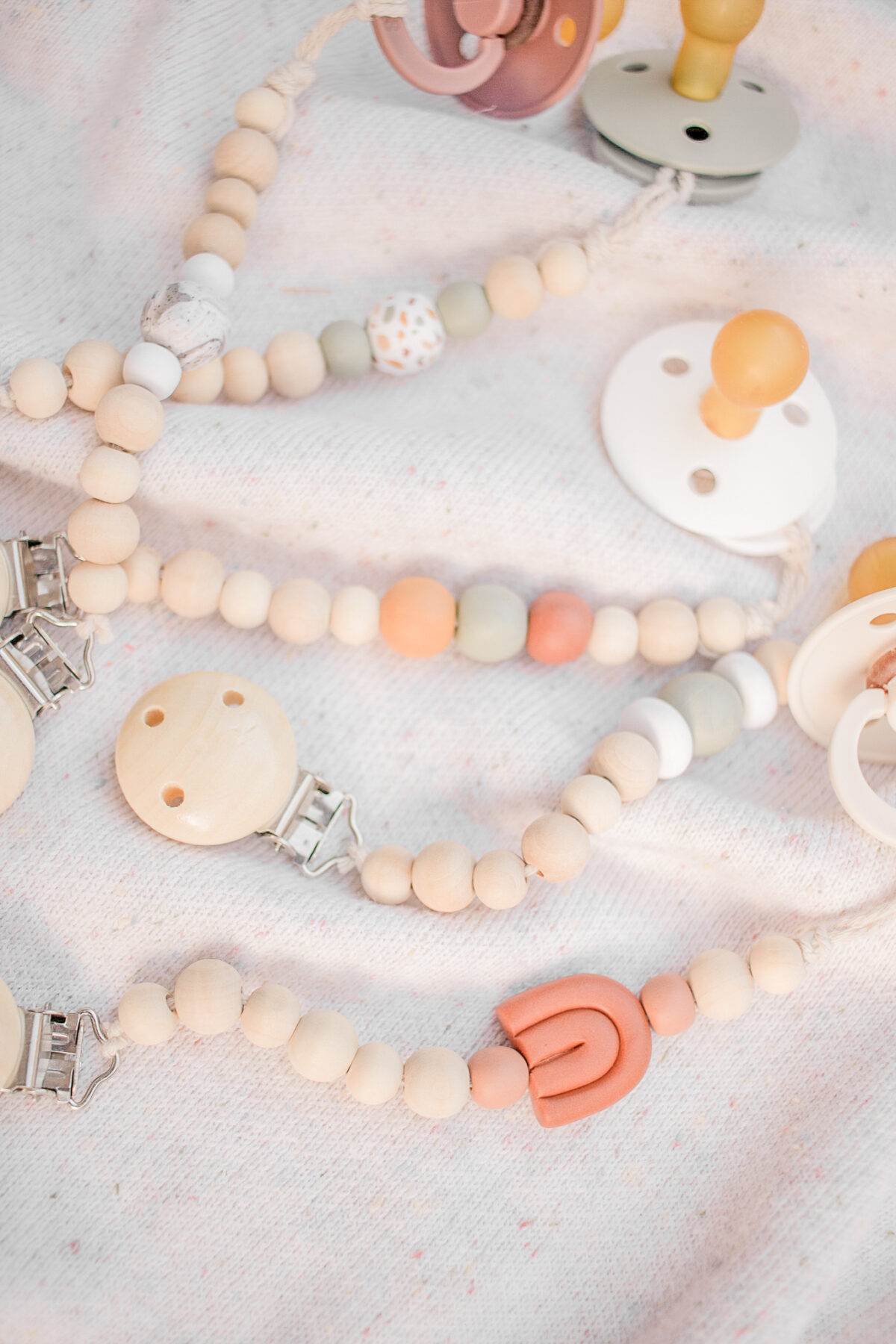DIY Clay & Wooden Pacifier Clips