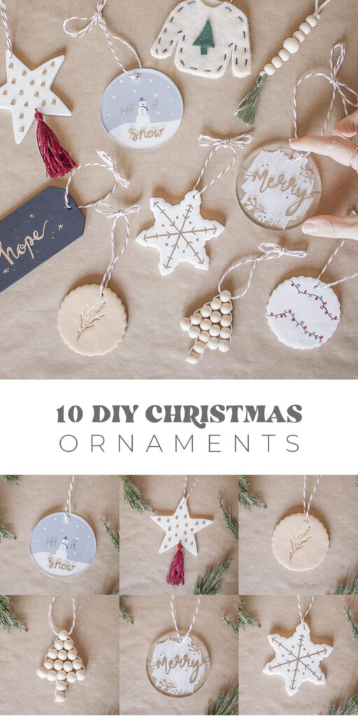 10 Easy DIY Christmas Ornaments for Your Tree - Trendy and Simple! Make some quick DIY ornaments for the holidays - they make the perfect gift!