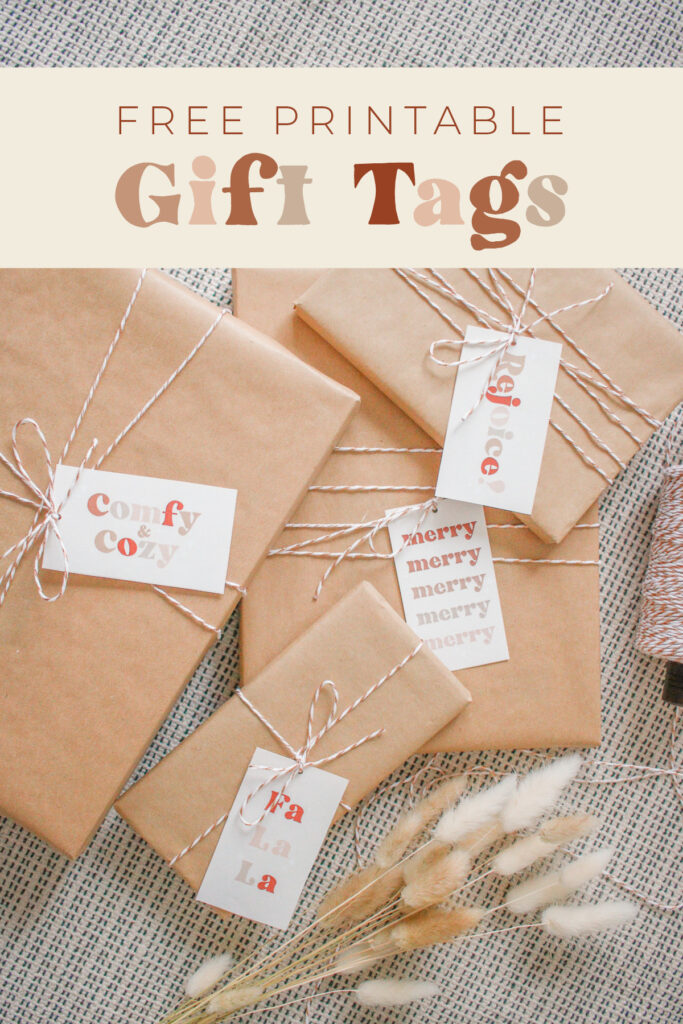 Free Printable Boho Christmas Gift Tags for your gift wrappjng needs! Trendy, modern and easy to use! Make your presents cuter with these gift tags!