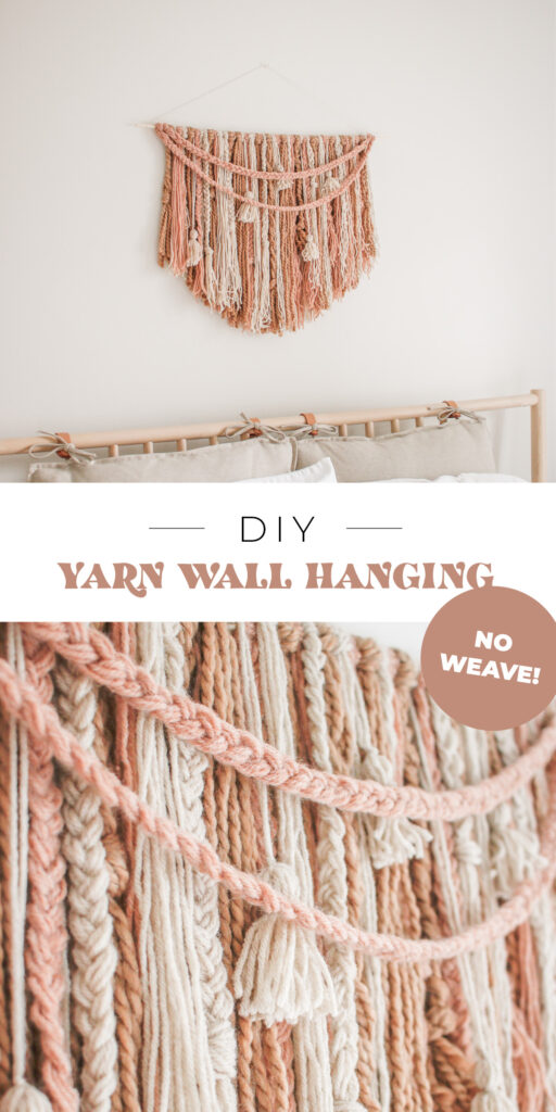 DIY Large Braided Yarn Boho Wall Hanging