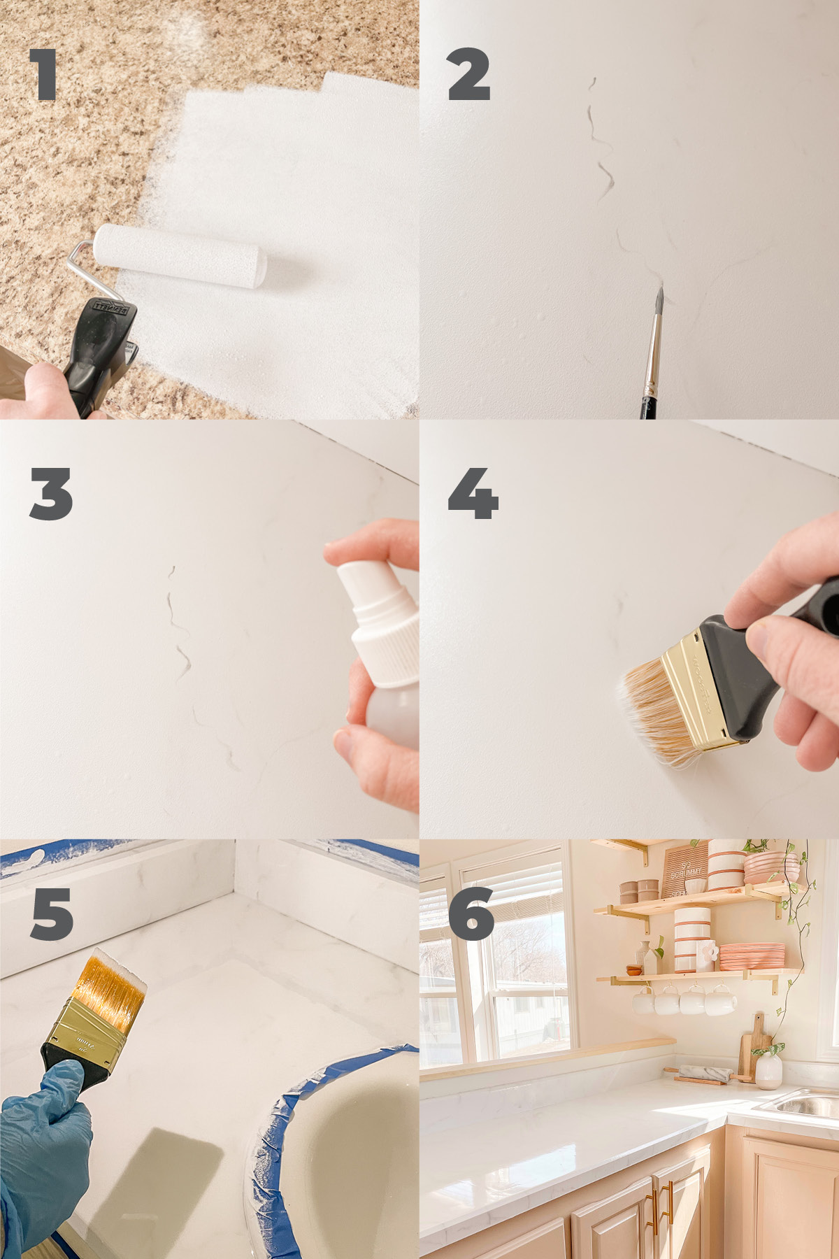 DIY Paint & Epoxy Marble Countertops - mikyla