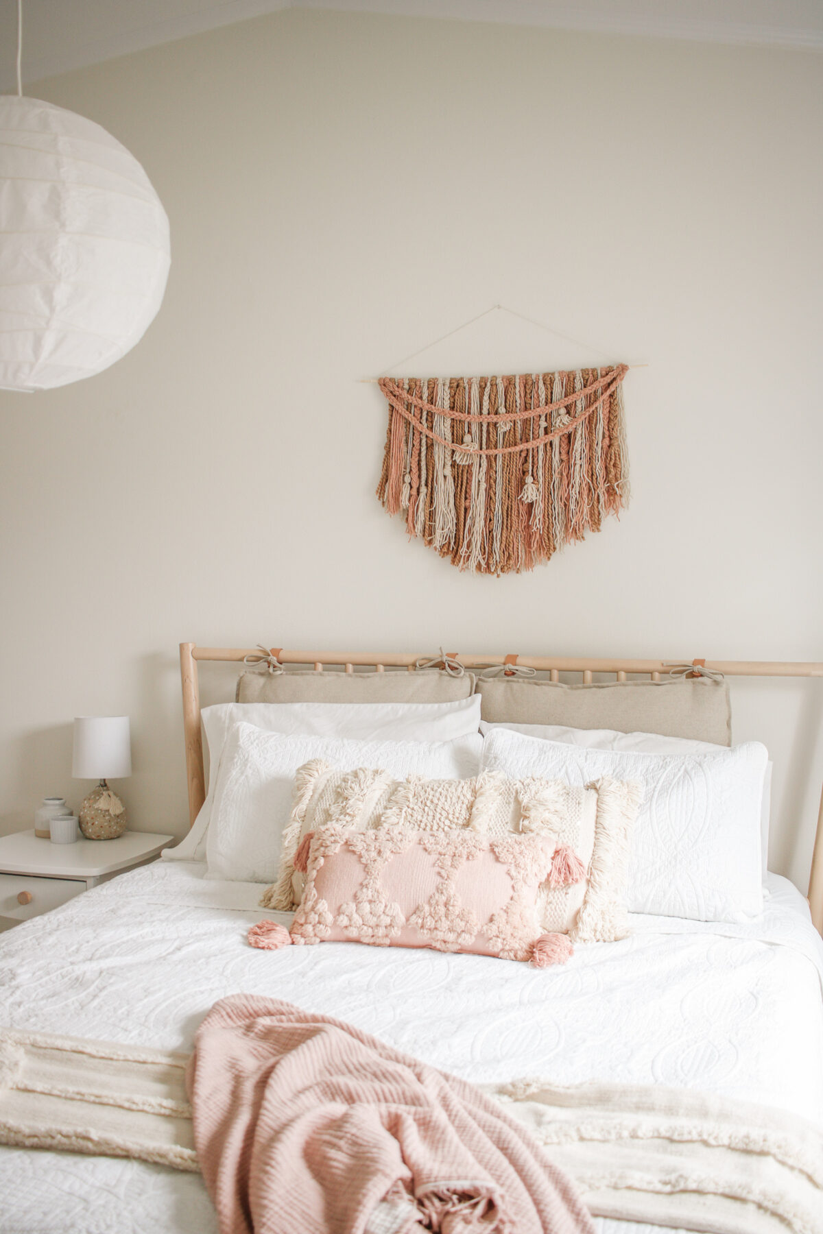 DIY Large Braided Yarn Boho Wall Hanging - mikyla