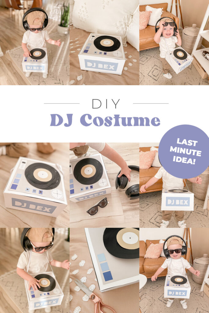 DIY DJ Halloween Costume for baby and kids, learn how to make this EASY and FAST last minute costume from things you already have at home!