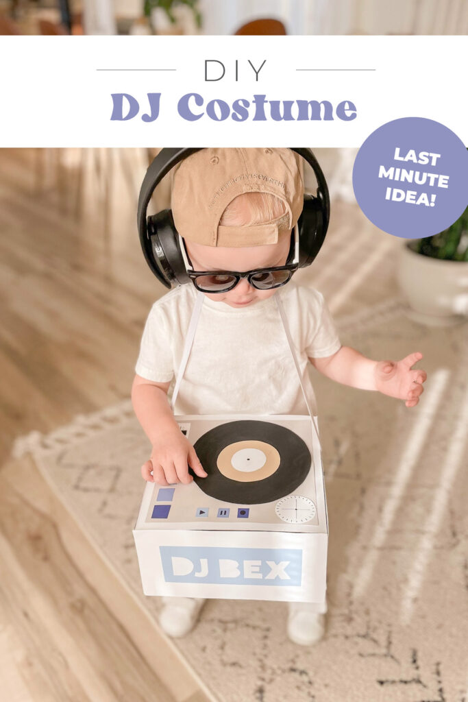 DIY DJ Halloween Costume for baby and kids, learn how to make this EASY and FAST last minute costume from things you already have at home!
