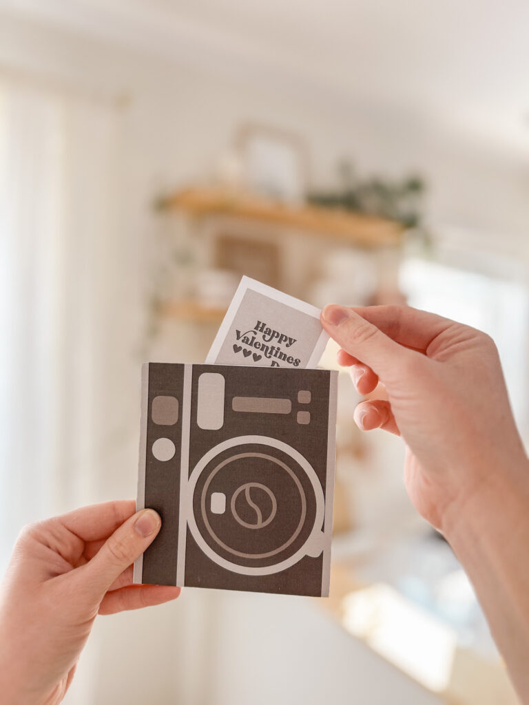 Free Printable Polaroid Camera Valentine Day Card for the photographer in your life. Perfect for a galentine, boyfriend or husband.