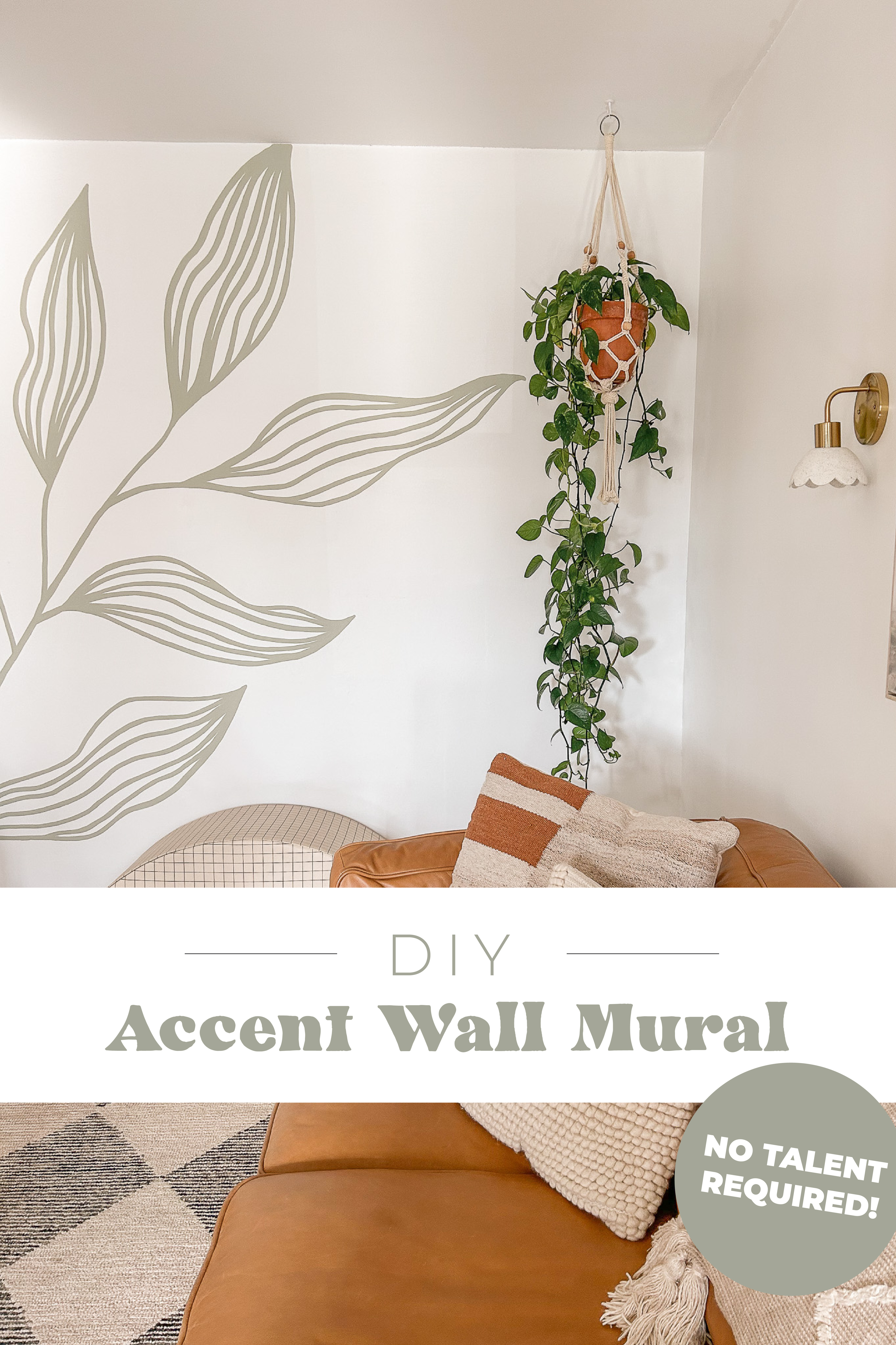 DIY Easy Foliage Mural Idea