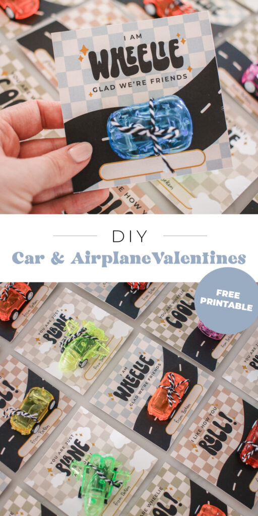 Free Printable Cars & Airplanes Valentines