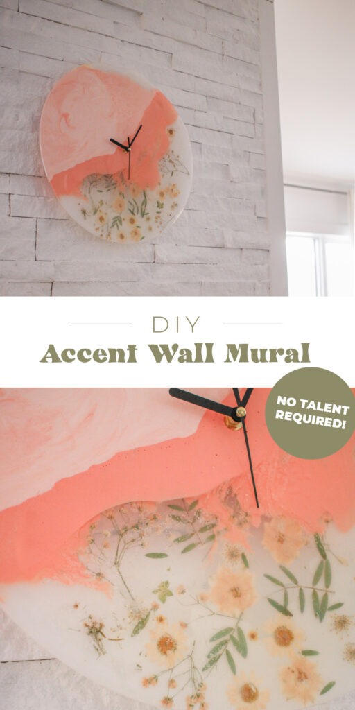 How to Make a Floral Wall Clock, an easy home decor DIY that you can make in minutes! Made using Liquid Sculpey